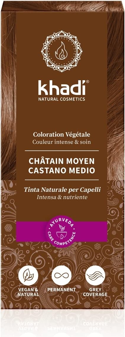 Khadi Herbal Color Castaño Medio 100 g-2
