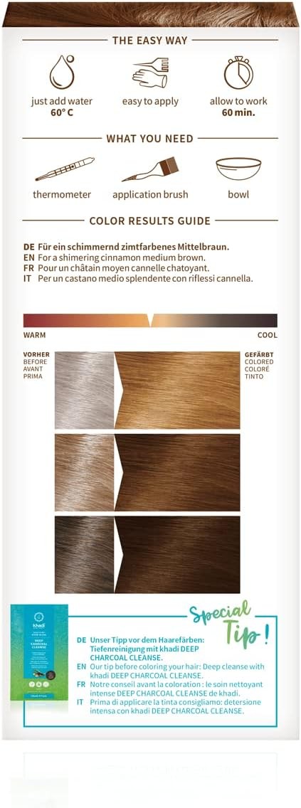 Khadi Herbal Color Castaño Medio 100 g-7