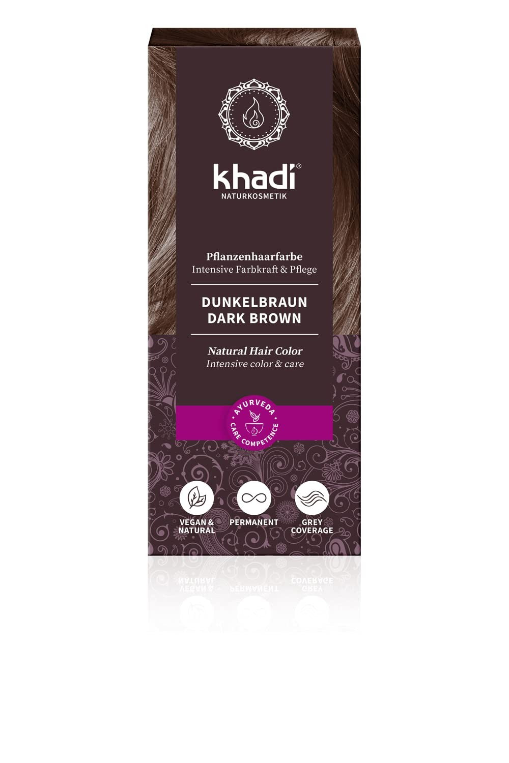 Khadi Herbal Color Castaño Oscuro 100 g-1