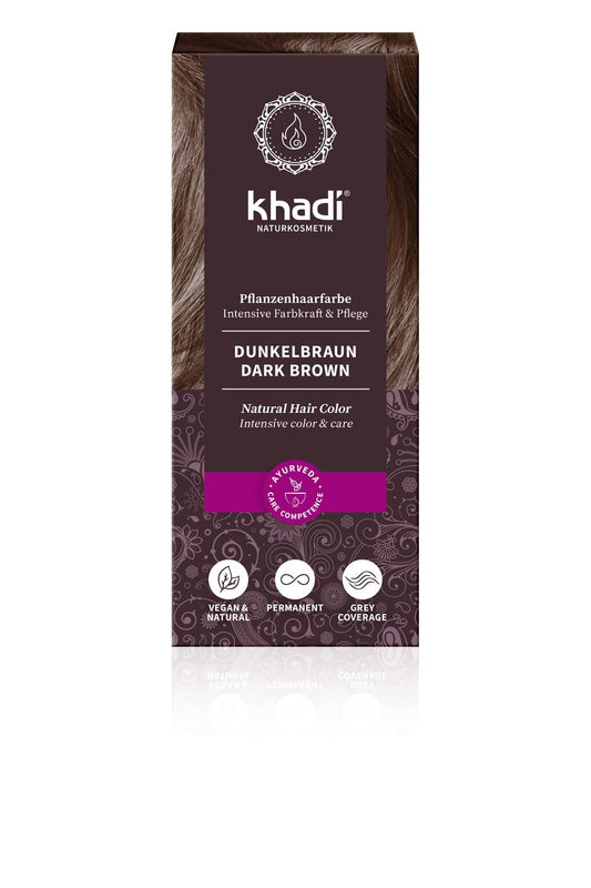 Khadi Herbal Color Castaño Oscuro 100 g-1