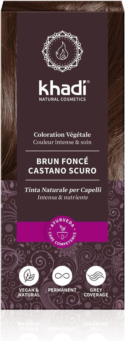 Khadi Herbal Color Castaño Oscuro 100 g-2