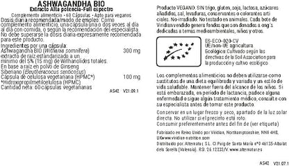 Viridian Ashwagandha Extracto Bio 60 Vcaps-2