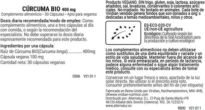 Viridian Curcuma Bio 400 Mg 30 Vcaps-2