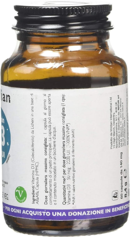 Viridian Vitamin D3 Vegana 2000 Iu 60 Vcaps-2