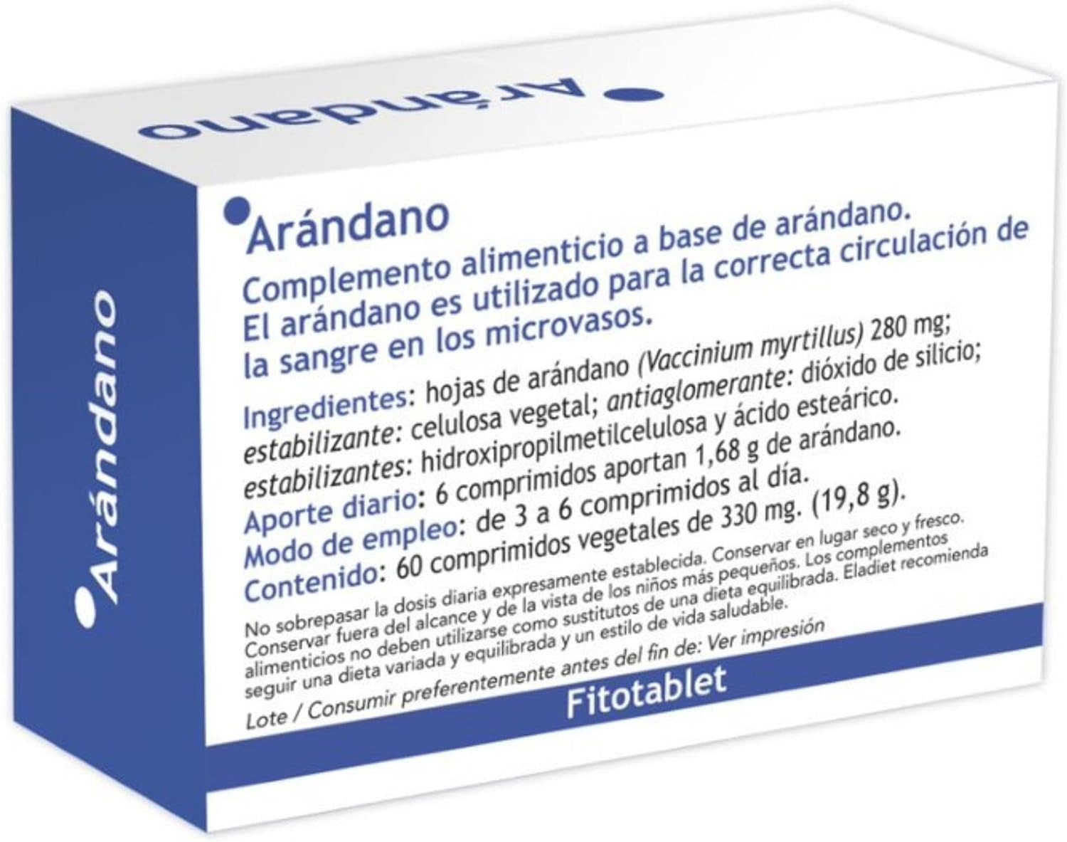 Eladiet Arandano Fitotablet 60 Comprimidos-2