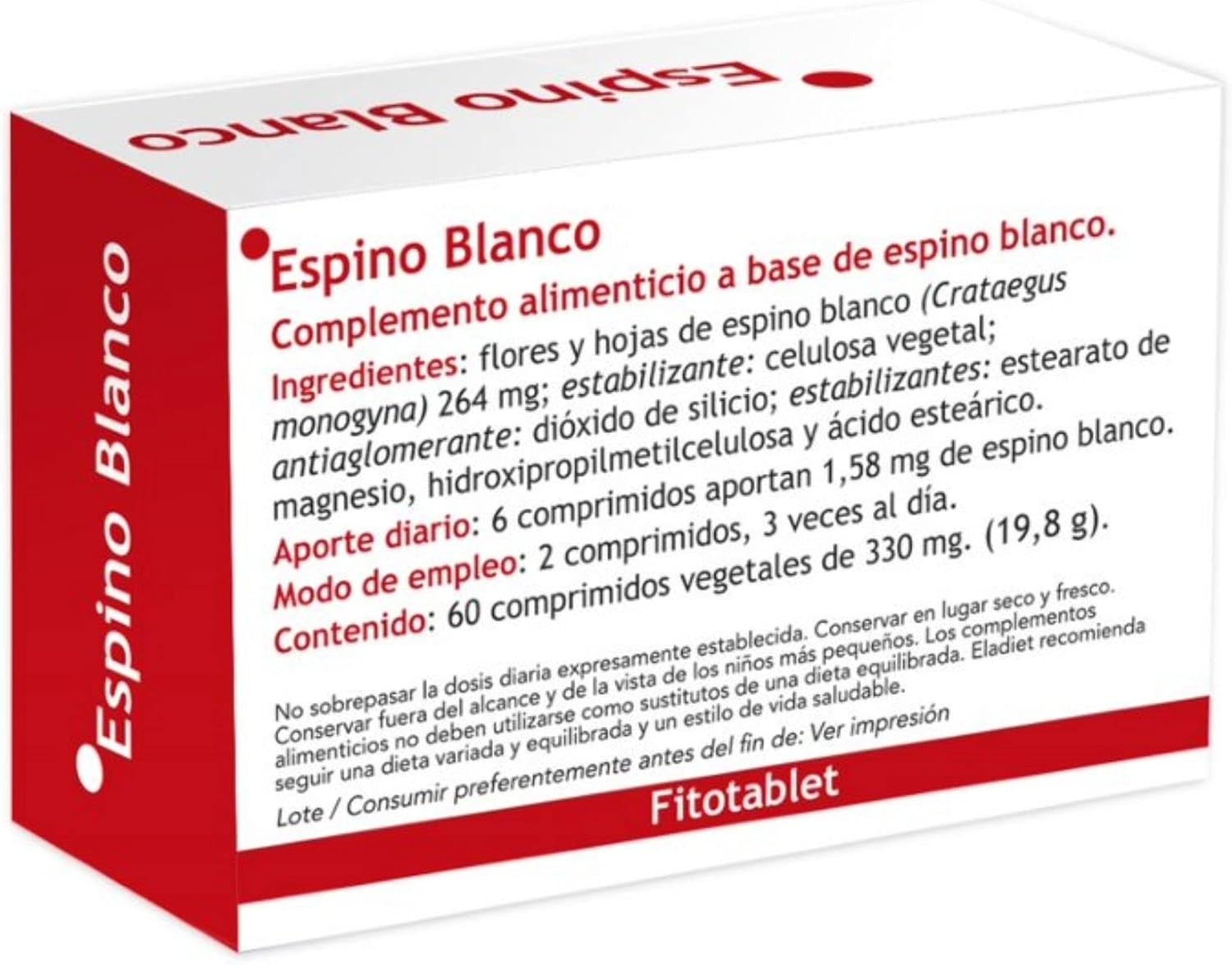 Eladiet Espino Blanco Fitotablet 60 Comprimidos-2