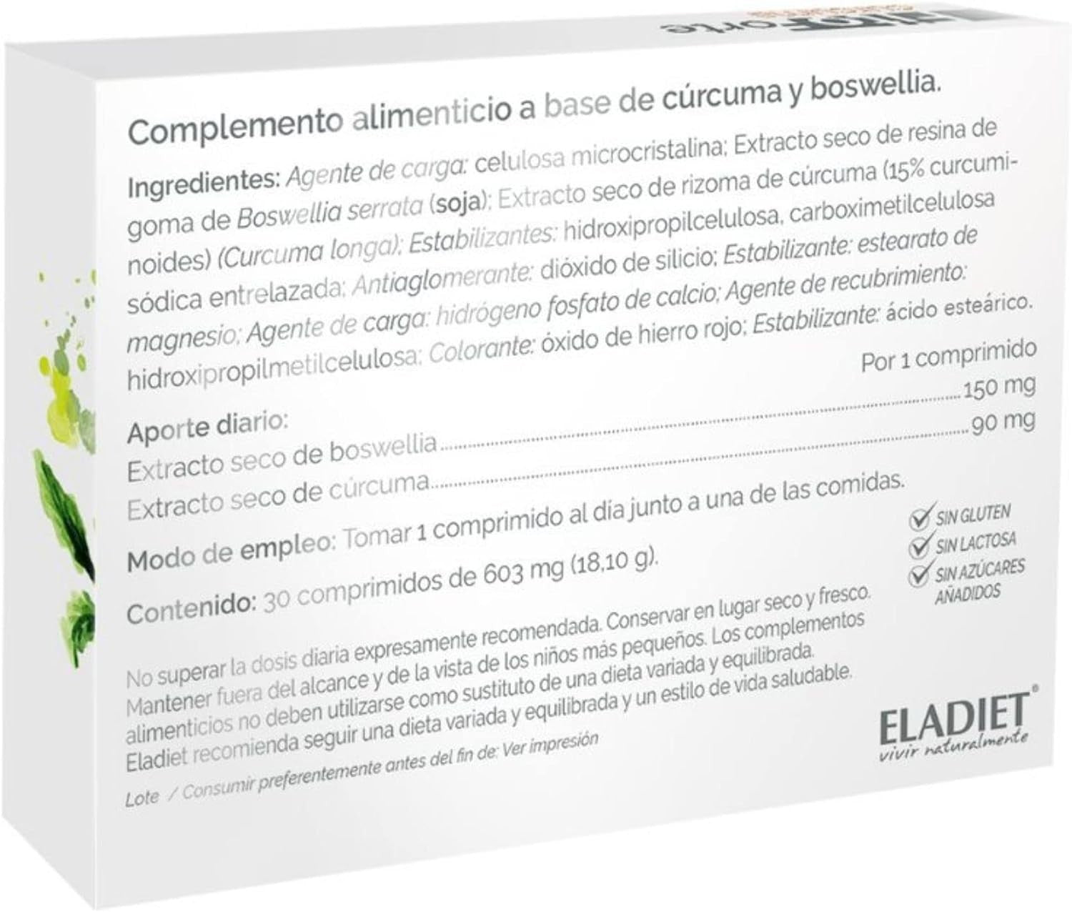 Eladiet Fitoforte Curcuma 30 Comprimidosrimidos-2