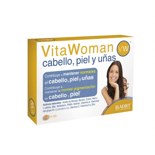Eladiet Vitawoman Cabello Piel Y Uñas 30 Comprimidos-1