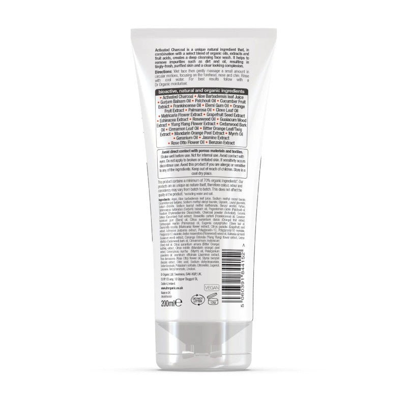 Dr. Organic Limpiador Facial de Carbón 200 ml-2