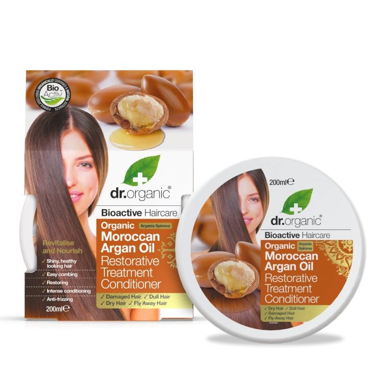 Dr. Organic Mascarilla Capilar de Aceite Argán 200 ml-1