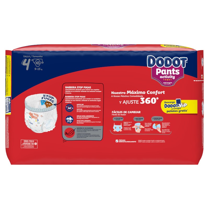 Dodot Pants Activity Extra Jumbo Pack Talla 4 - 43 uds.-3