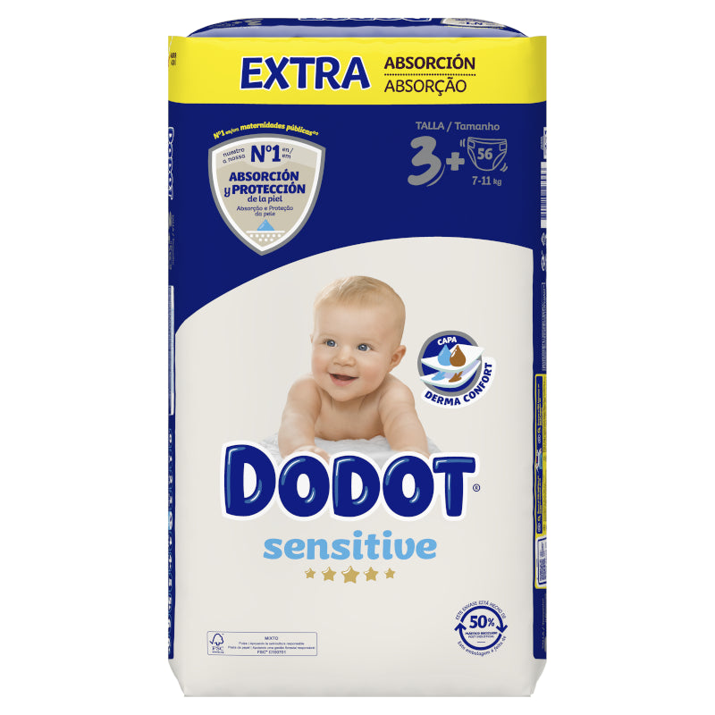 Dodot Sensitive Extra-Jumbo Pack Talla 3 - 56 uds.-2