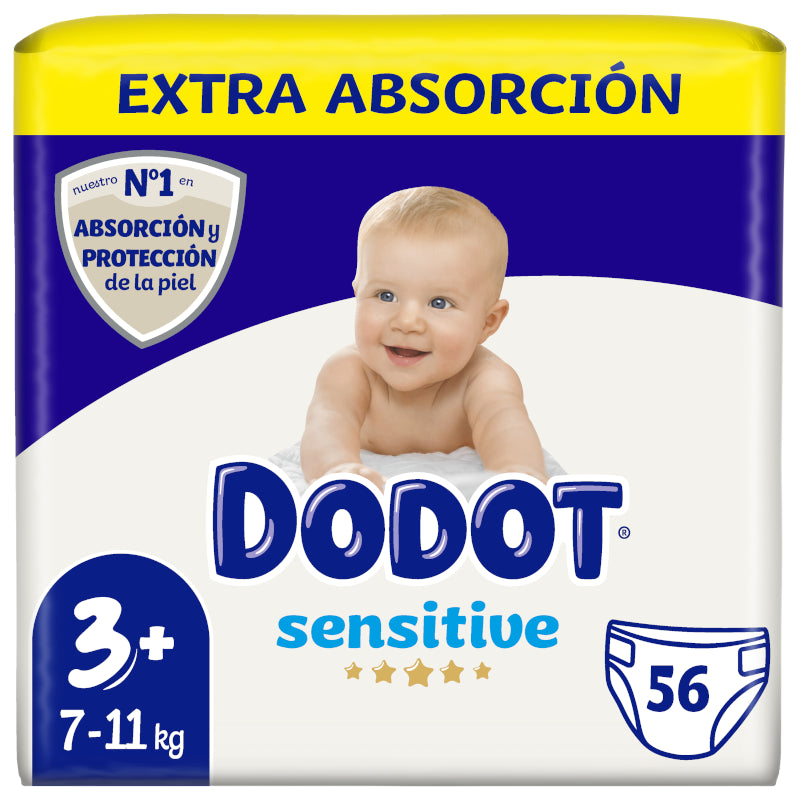 Dodot Sensitive Extra-Jumbo Pack Talla 3 - 56 uds.-1