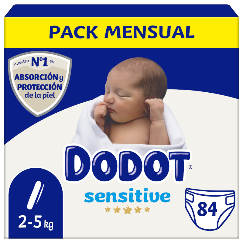 Dodot Sensitive Jumbo Pack Talla 1 - 84 uds.-1