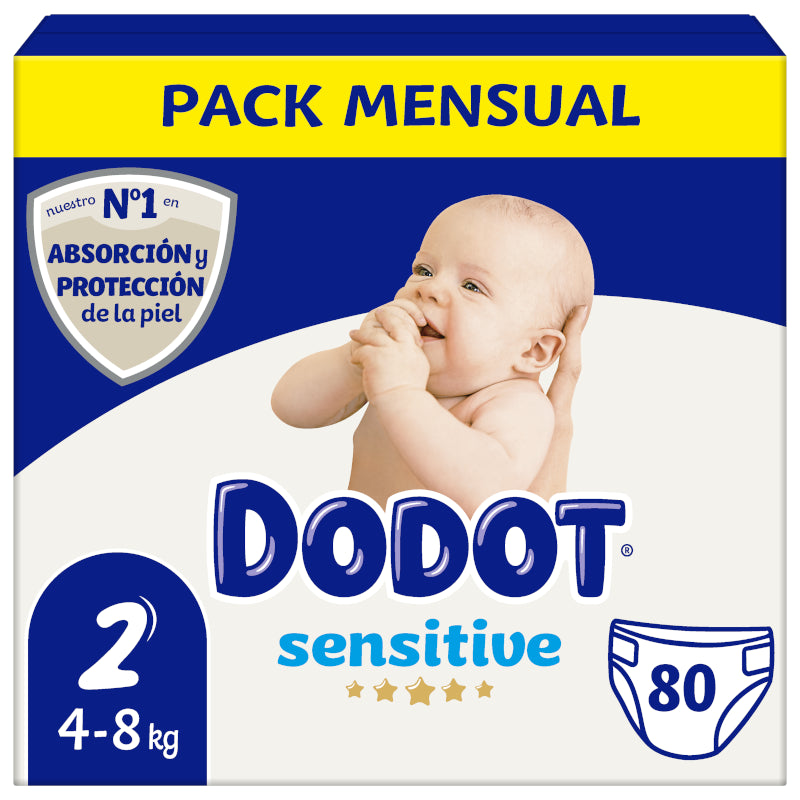 Dodot Sensitive Jumbo Pack Talla 2 - 80 uds.-1