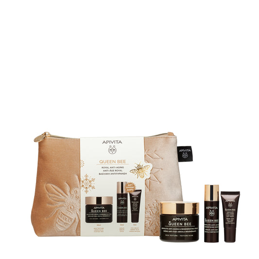 Apivita Queen Bee Crema Regeneradora Antienvelhecimento Absoluto Textura Rica 50ml REGALO Sérum 10ml + Contorno Ocular 1,5ml
