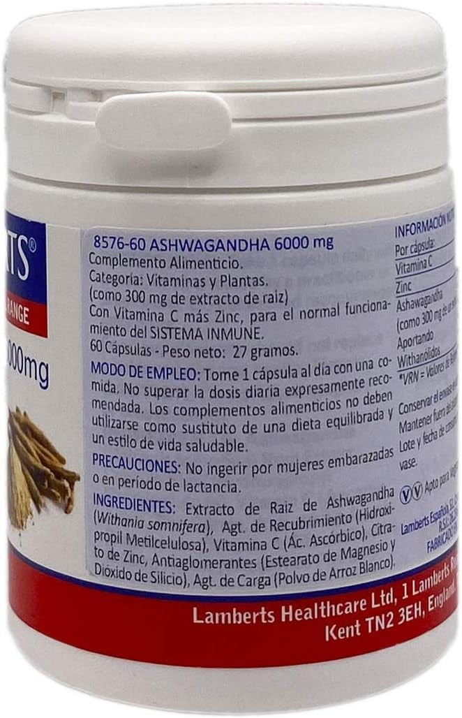 Lamberts Ashwagandha 6000 Mg 60 Cápsulas-2