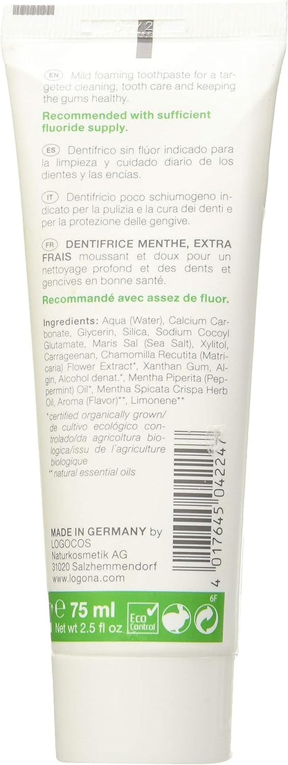 Logona Dentifrico Extra Fresco Menta Daily Care 75ml-2