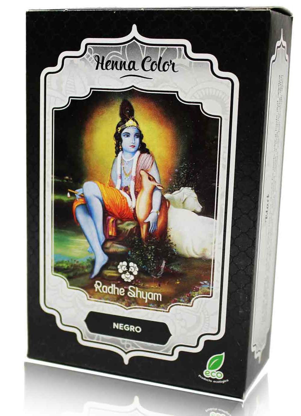 Radhe Shyam Spiritual Sky Henna Negro Polvo 100g-1