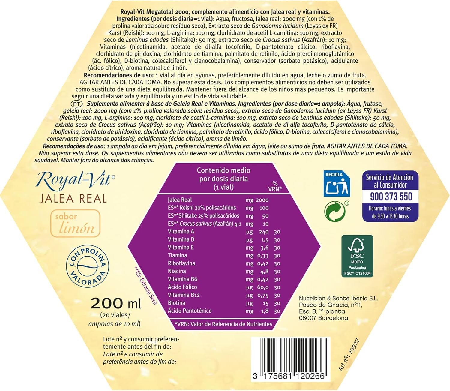 Dietisa Royal Vit Mega Total 2000 Mg 20 Viales-11