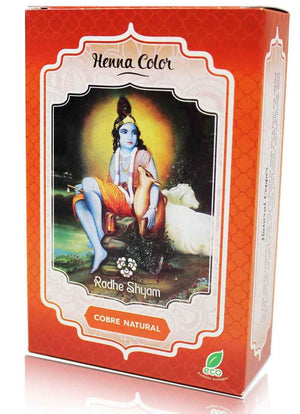 Radhe Shyam Spiritual Sky Henna Cobre Natural Polvo Radh 100 Gr-1