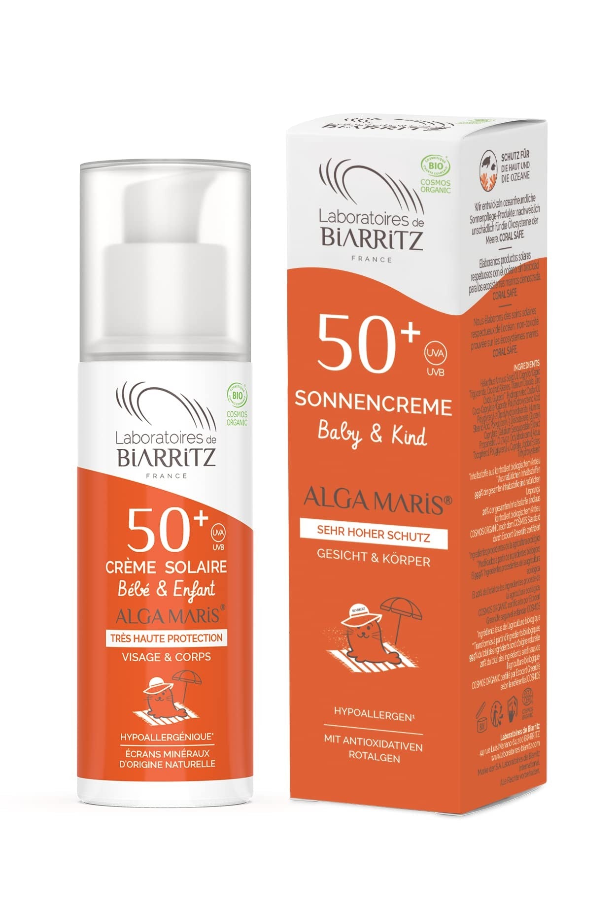 Lab Biarritz Crema Solar Niðos Spf50+ Alga Maris 100 Ml-1