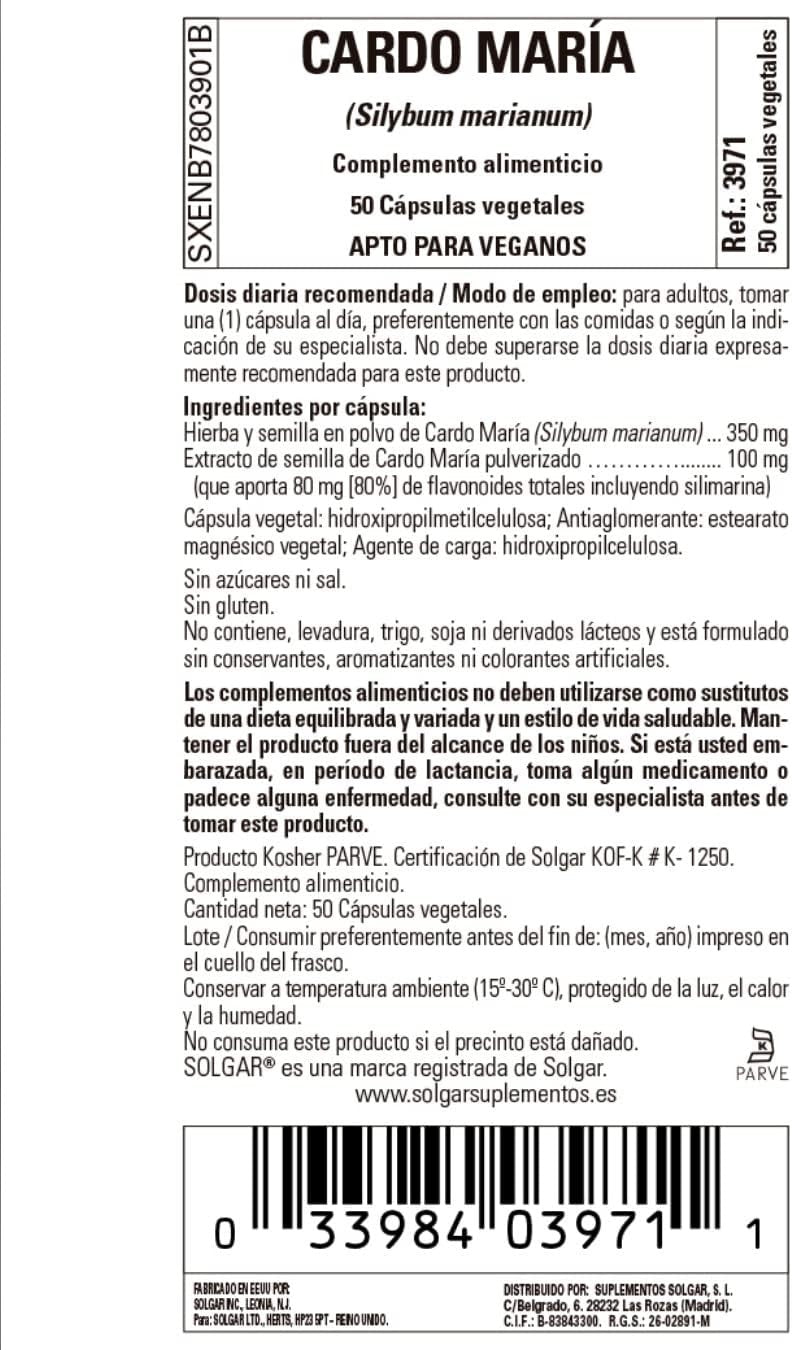 Solgar Cardo Mariano 50 Vcaps-2