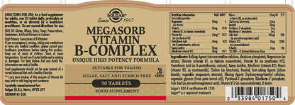 Solgar Megasorb B Complex 50 50 Comp-6