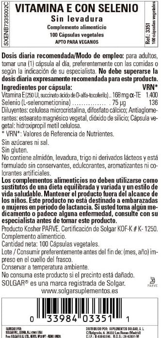 Solgar Vitamina E Con Selenio 100 Vcaps-3