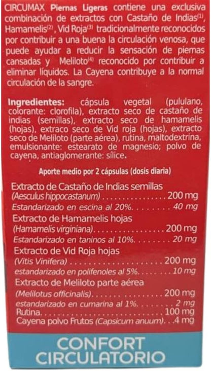 Vaminter Circumax Piernas Ligeras 60 Cap Vegetales-3