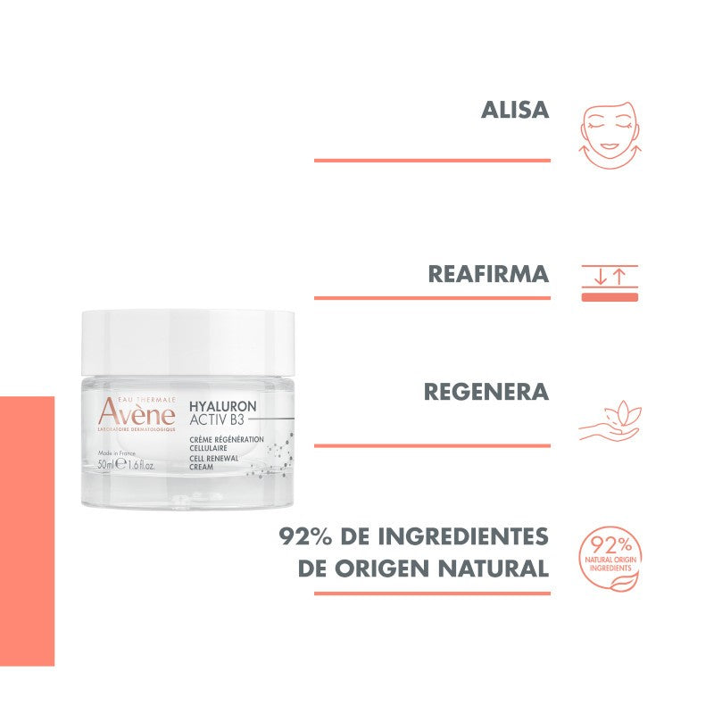 AVENE Hyaluron Activ B3 Crema Regeneración Celular 50ml Recarga-2