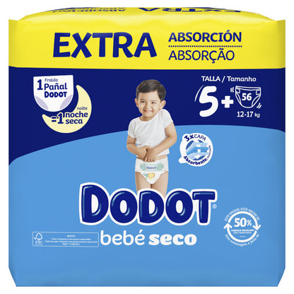 DODOT Bebé Seco Extra Jumbo Pack Talla 5 (56 uds)-2