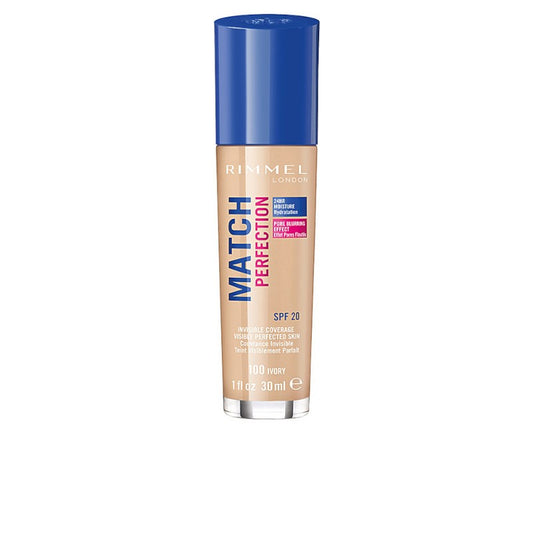 Rimmel London Match Perfection Foundation 100-Ivory 30ml-1
