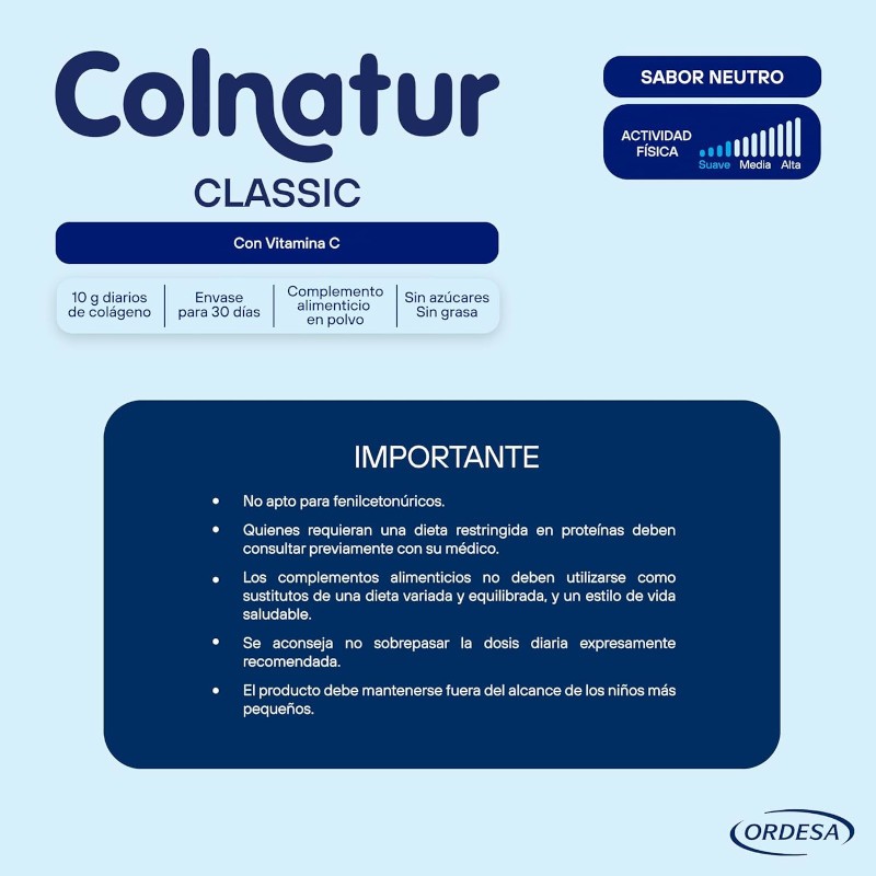 COLNATUR Collagène Soluble Neutre Classique TRIPLO 3x306g