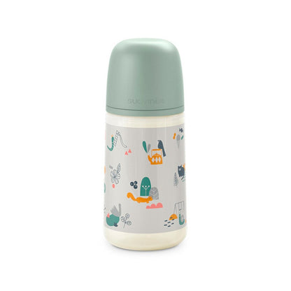 SUAVINEX Biberón 270ml Tetina Fisiológica SX Pro Flujo Medio (M) - pájaros verde-1