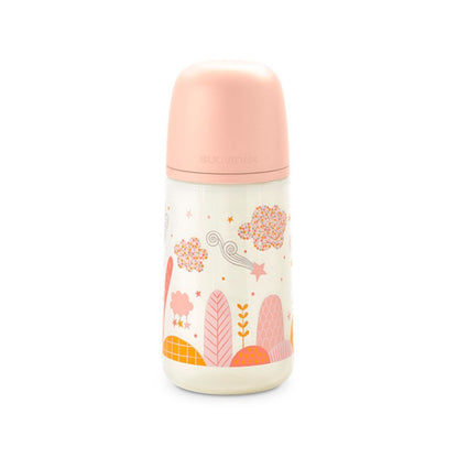 SUAVINEX Biberón 270ml Tetina Fisiológica SX Pro Flujo Medio (M) - Bosque Rosa-1