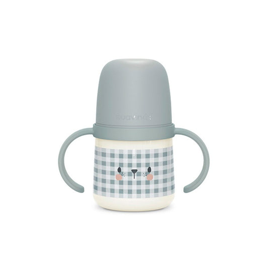 SUAVINEX Biberón Night & Day 150ml Antiderrame +4M (Gris Oscuro)-1