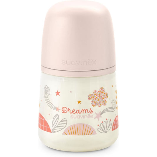 SUAVINEX Biberón 150ml Tetina Fisiológica SX Pro Flujo Lento (S) - Dreams Rosa-1