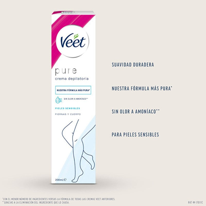 VEET Crema Depilatoria Piel Sensible 200ml-4