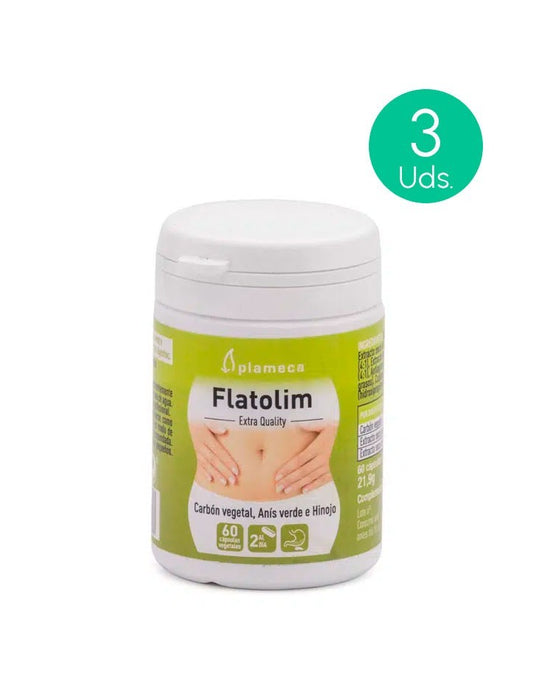 Pack 3 Plameca Flatolim 60 capsulas vegetales-1