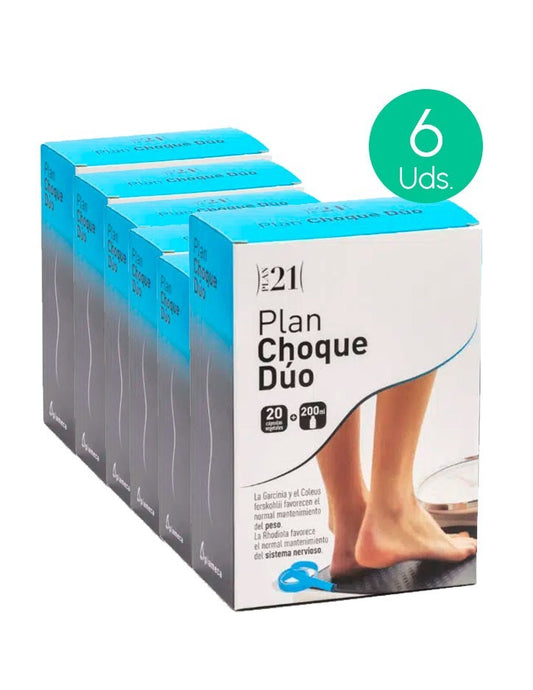 Pack 6 Plameca Plan Choque Duo 20 capsulas vegetales + 200 ml-1