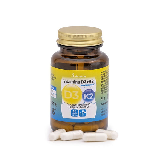Plameca Vitamina D3 + K2 60 cápsulas vegetales-1