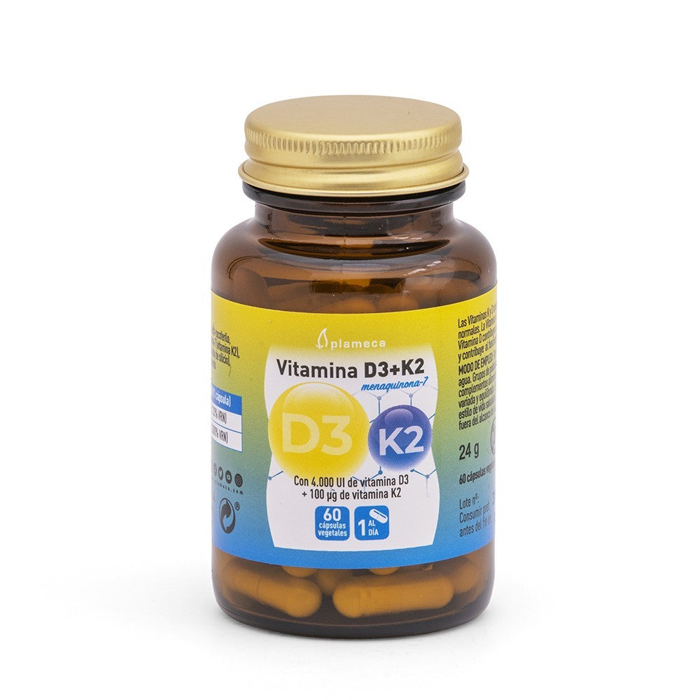 Plameca Vitamina D3 + K2 60 cápsulas vegetales-3