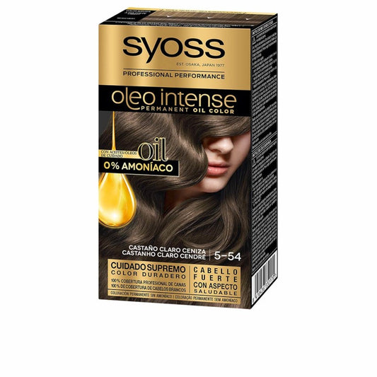Syoss Oleo Intense Tinte Sin Amoniaco 5.54 - Castaño Claro Ceniza 5 Pz-1