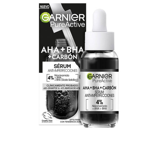 Garnier Pure Active Aha + Bha + Carbón Sérum Anti-Imperfecciones 30 ml-1