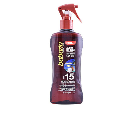 Babaria Solar Aceite Monoi Tahiti Pistola Spf15 300 ml-1