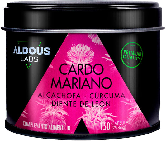 Aldous Cardo Mariano con Cúrcuma, Alcachofa, Diente de León y Desmodium 150 Cápsulas-1
