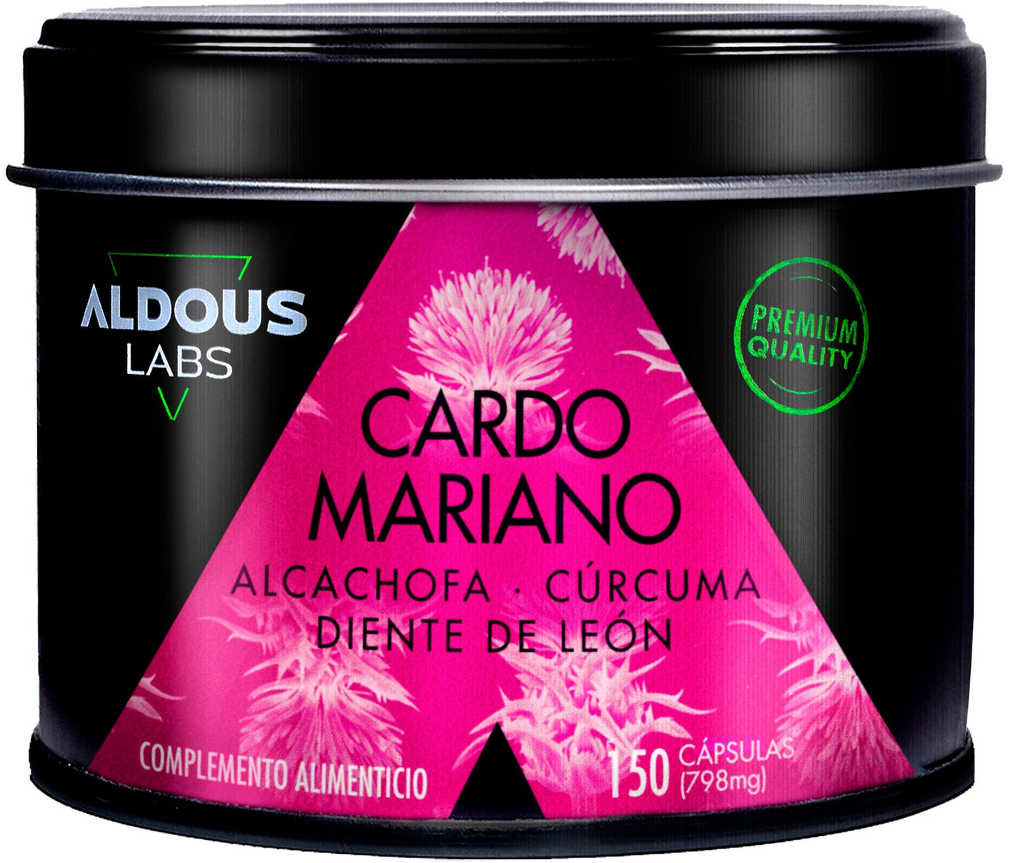 Aldous Cardo Mariano con Cúrcuma, Alcachofa, Diente de León y Desmodium 150 Cápsulas-1