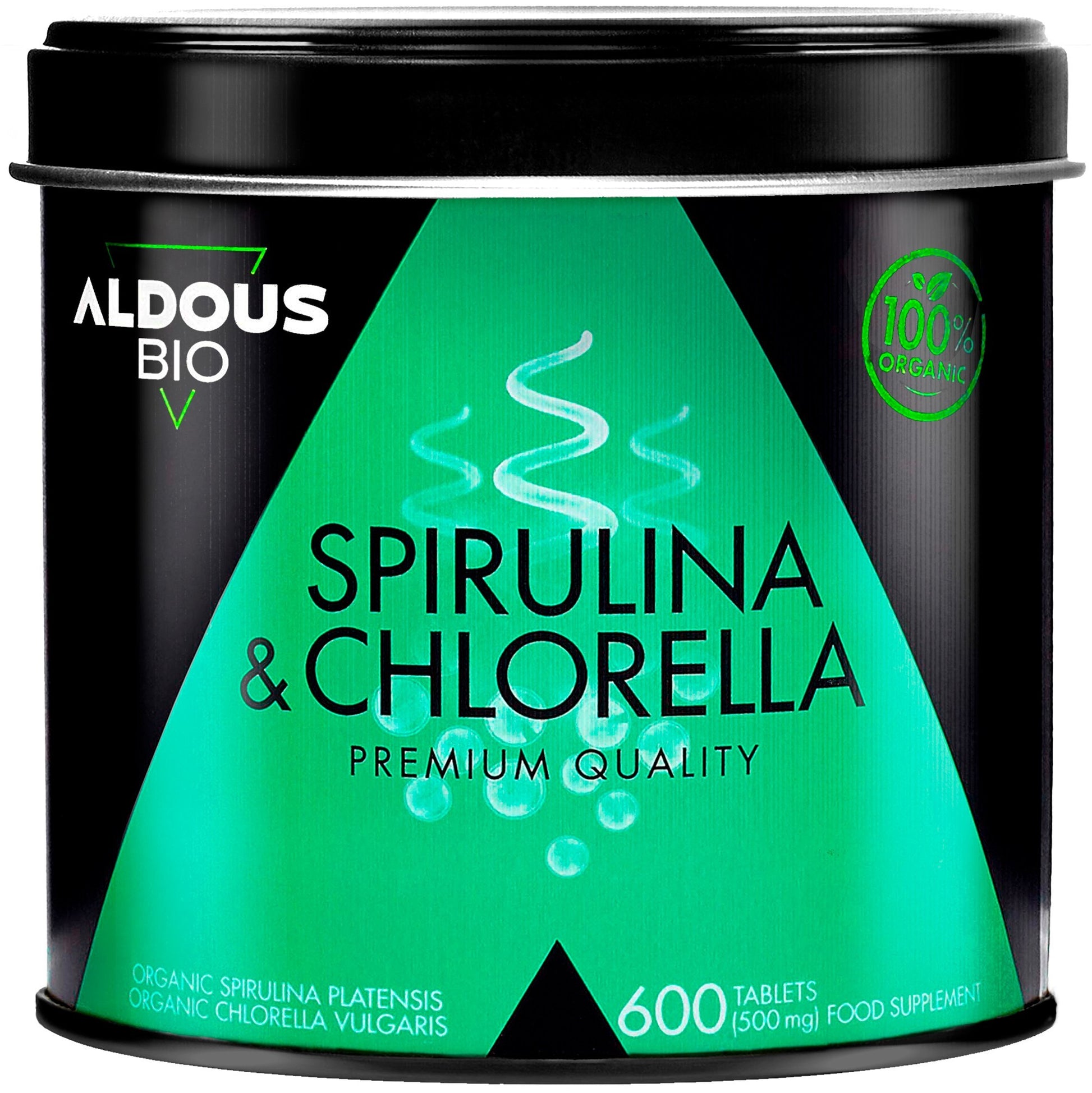 Aldous Espirulina y Chlorella Ecológica 1500 mg-1
