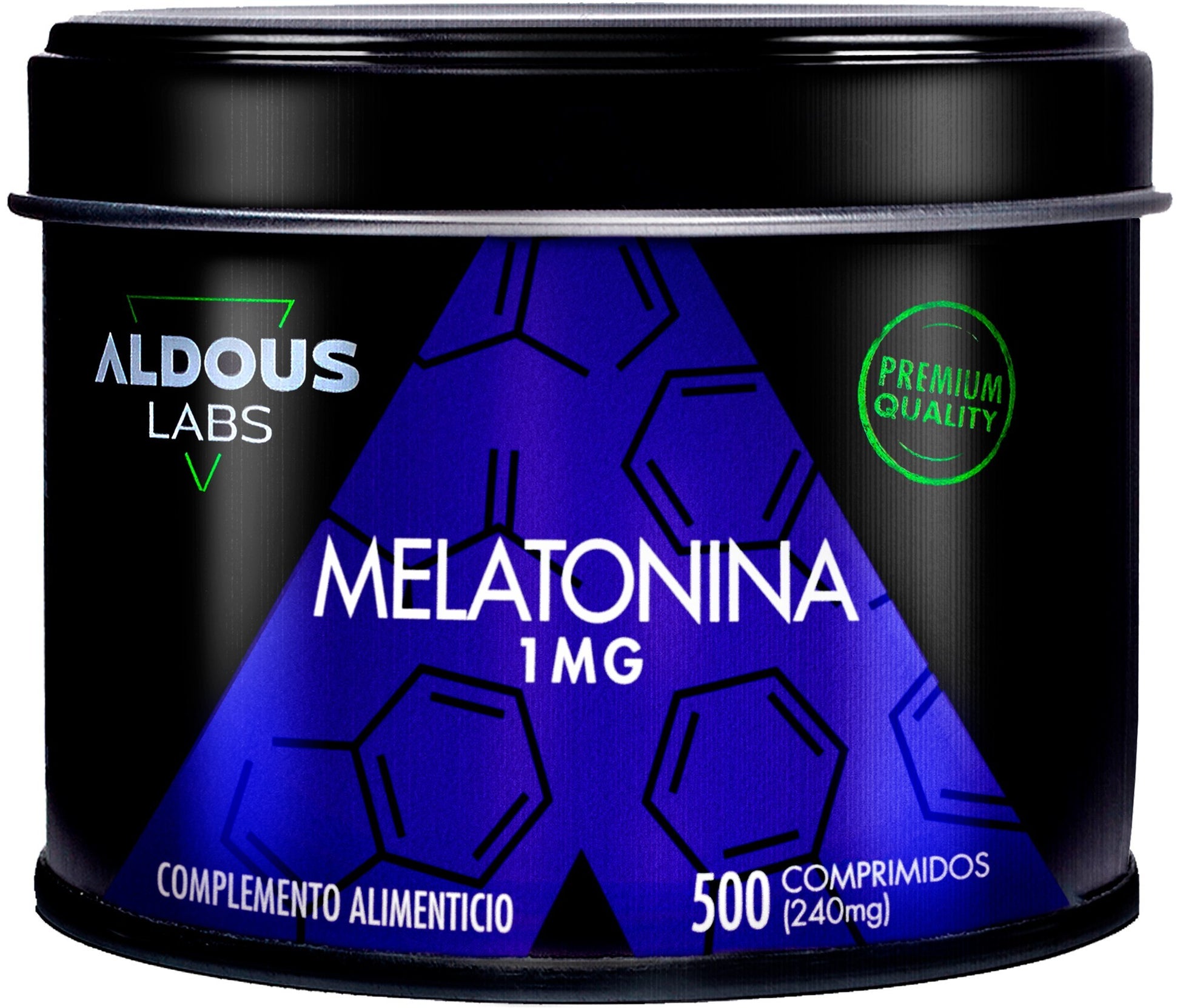 Aldous Melatonina Pura 1mg 500 Noches de Sueño Reparador-1
